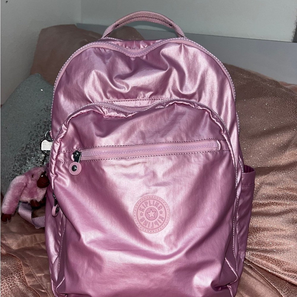 Kipling Metallic lilac Pink Backpack Extra large 17”